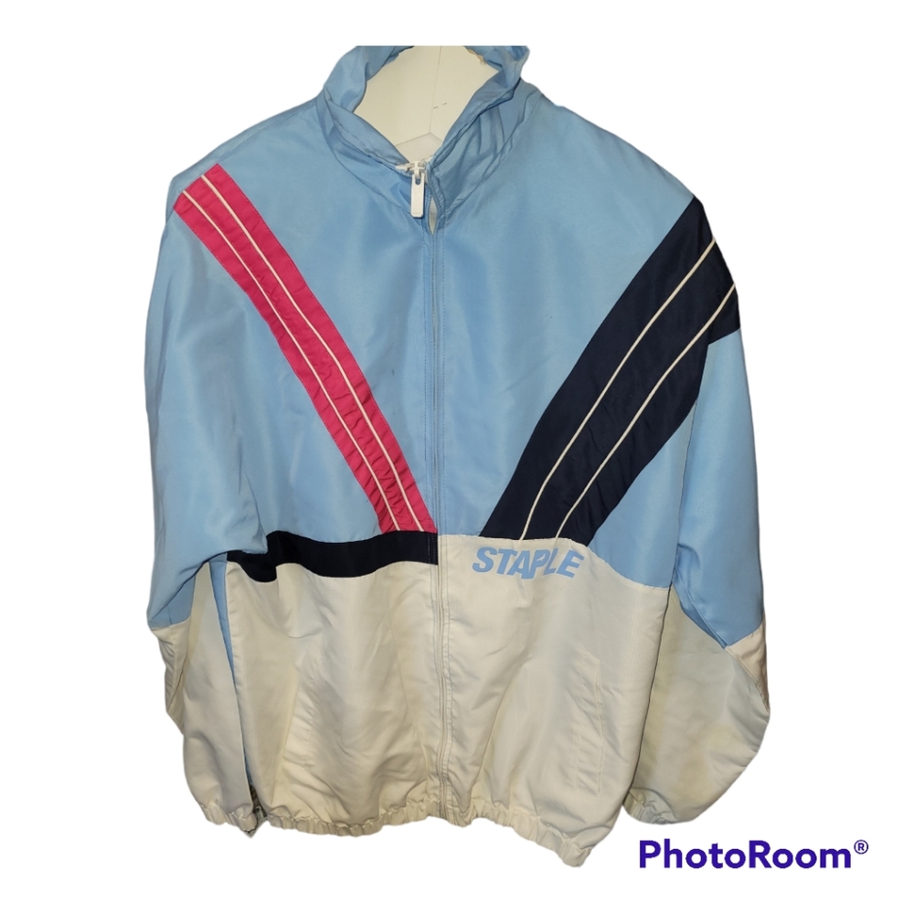 MEN'S LARGE STAPLE WORLD RENOWN PIGEON BRAND FULL ZIP JACKET (XL)